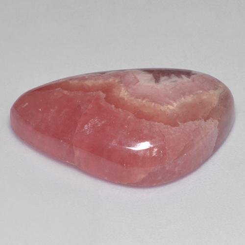 25,85 ctw natürlicher mehrfarbiger Rhodochrosit, Fantasieschliff, Lichtdurchlässig