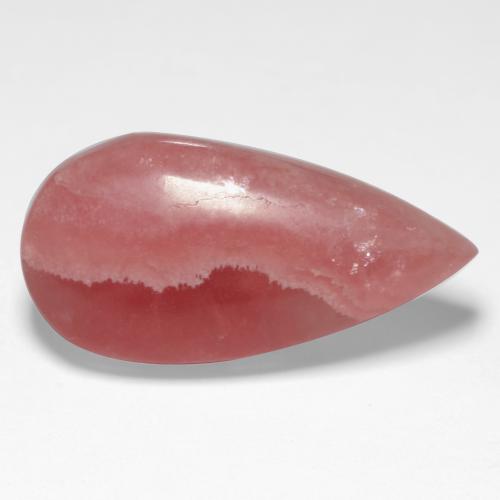 12,43 ctw natürlicher mehrfarbiger Rhodochrosit, Birnenform, Lichtdurchlässig