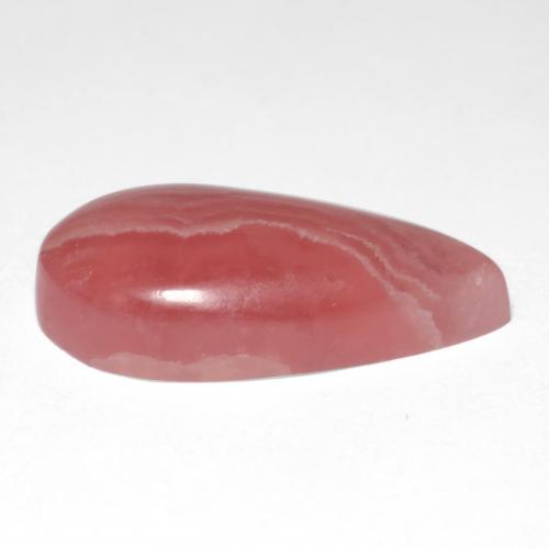 12,43 ctw natürlicher mehrfarbiger Rhodochrosit, Birnenform, Lichtdurchlässig