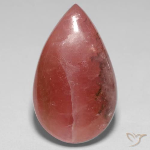 14,36 ctw natürlicher mehrfarbiger Rhodochrosit, Birnenform, Lichtdurchlässig