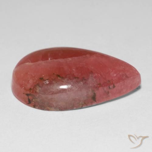 14,36 ctw natürlicher mehrfarbiger Rhodochrosit, Birnenform, Lichtdurchlässig