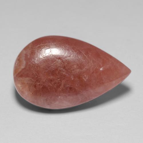 8,69 ctw natürlicher mehrfarbiger Rhodochrosit, Birnenform, Lichtdurchlässig