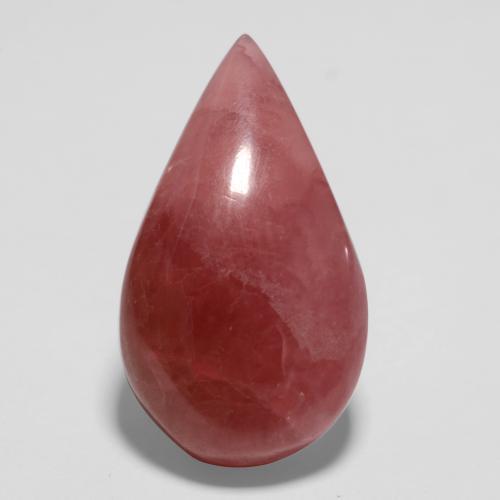 10,47 ctw natürlicher mehrfarbiger Rhodochrosit, Birnenform, Lichtdurchlässig