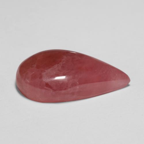 10,47 ctw natürlicher mehrfarbiger Rhodochrosit, Birnenform, Lichtdurchlässig