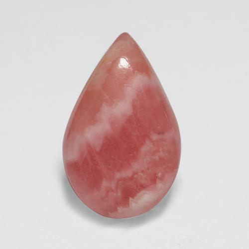 3,33 ctw natürlicher mehrfarbiger Rhodochrosit, Birnenform, Lichtdurchlässig