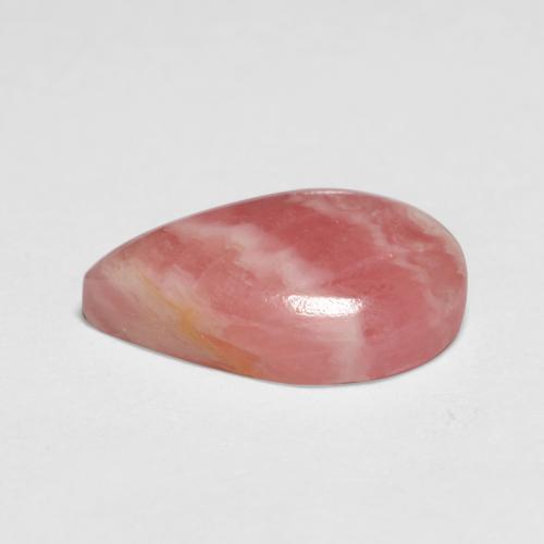 3,33 ctw natürlicher mehrfarbiger Rhodochrosit, Birnenform, Lichtdurchlässig