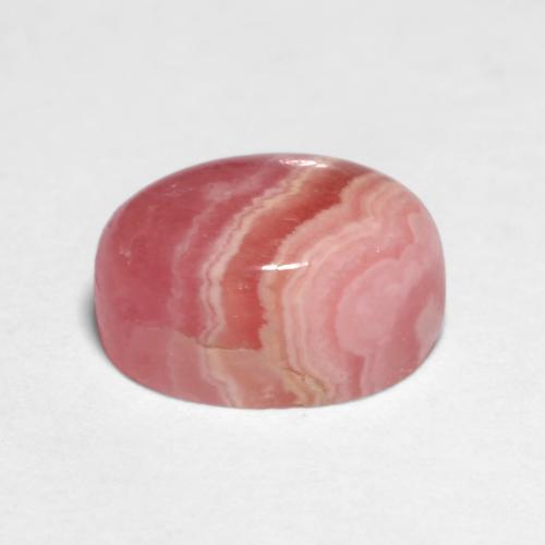 2,48 ctw natürlicher mehrfarbiger Rhodochrosit, Oval Schliff, Lichtdurchlässig
