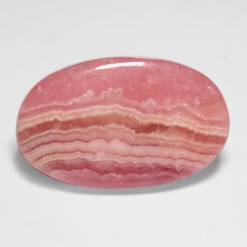 11,55 ctw natürlicher mehrfarbiger Rhodochrosit, Oval Schliff, Lichtdurchlässig
