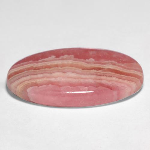 11,55 ctw natürlicher mehrfarbiger Rhodochrosit, Oval Schliff, Lichtdurchlässig