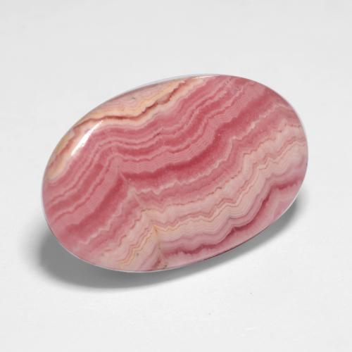 10,12 ctw natürlicher mehrfarbiger Rhodochrosit, Oval Schliff, Lichtdurchlässig