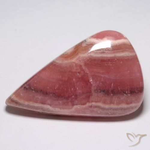 56.33ct Natürlicher Mehrfarbig Rhodochrosit, Birnenform, Lichtdurchlässig