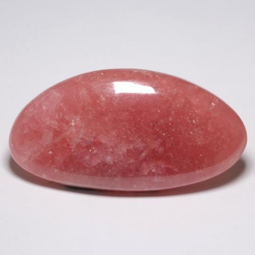 53,42 ctw natürlicher mehrfarbiger Rhodochrosit, Fantasieschliff, Lichtdurchlässig