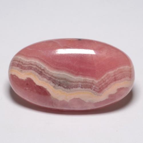 28,25 ctw natürlicher mehrfarbiger Rhodochrosit, Oval Schliff, Lichtdurchlässig