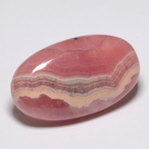 28,25 ctw natürlicher mehrfarbiger Rhodochrosit, Oval Schliff, Lichtdurchlässig