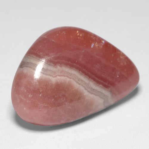 21,20 ctw natürlicher mehrfarbiger Rhodochrosit, Fantasieschliff, Lichtdurchlässig