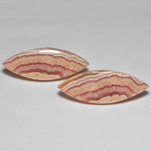 17,70 ct natürliche mehrfarbiger Rhodochrosit-Edelsteine, Marquise, Lichtundurchlässig