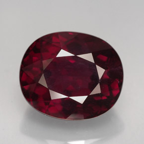 13,09 ctw natürlicher roter Rhodolith, Oval Schliff, VS