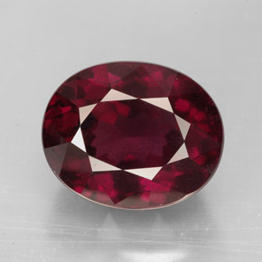11,48 ctw natürlicher roter Rhodolith, Oval Schliff, VVS-VS