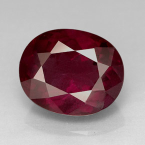 7,84 ctw natürlicher roter Rhodolith, Oval Schliff, VS