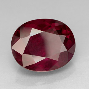 7,84 ctw natürlicher roter Rhodolith, Oval Schliff, VS
