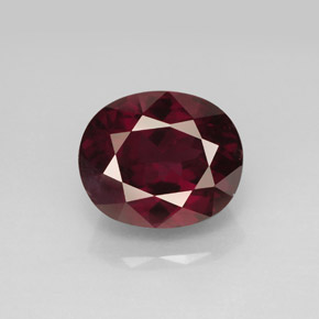 6,85 ctw natürlicher roter Rhodolith, Oval Schliff, VS
