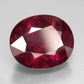 10,37 ctw natürlicher roter Rhodolith, Oval Schliff, VS