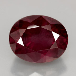 11,47 ctw natürlicher roter Rhodolith, Oval Schliff, VS-SI