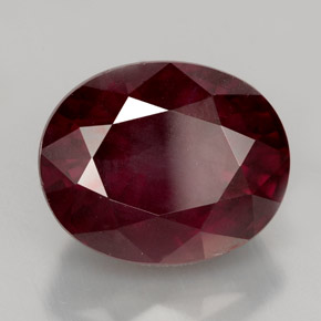 11,47 ctw natürlicher roter Rhodolith, Oval Schliff, VS-SI