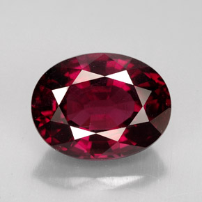 6,39 ctw natürlicher roter Rhodolith, Oval Schliff, VS