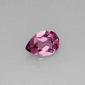 0,69 ctw natürlicher violetter Rhodolith, Birnenform, VS-SI