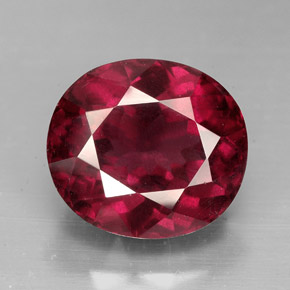 7,06 ctw natürlicher roter Rhodolith, Oval Schliff, VS