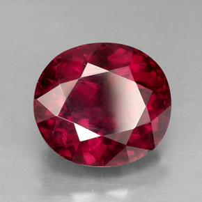 7,06 ctw natürlicher roter Rhodolith, Oval Schliff, VS
