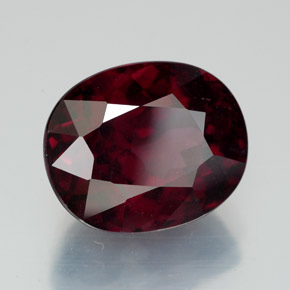 10,51 ctw natürlicher roter Rhodolith, Oval Schliff, SI