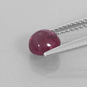 1,19 ctw natürlicher roter Rhodolith, Transparent, Transparent / Lichtdurchlässig