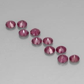  ct natürliche roter Rhodolith-Edelsteine, Rundschliff, VVS-VS