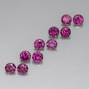  ct natürliche Himbeerrot Rhodolith-Granat-Edelsteine, Rund Schliff, VVS-VS