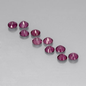  ct natürliche roter Rhodolith-Edelsteine, Rundschliff, VVS-VS
