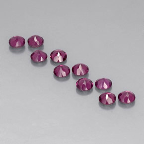  ct natürliche roter Rhodolith-Edelsteine, Rundschliff, VVS-VS