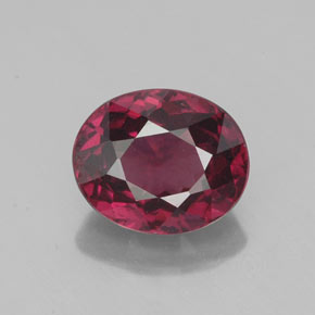 2,35 ctw natürlicher roter Rhodolith, Oval Schliff, VS