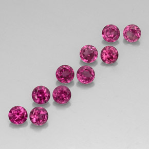  ct natürliche roter Rhodolith-Edelsteine, Rundschliff, VVS-VS