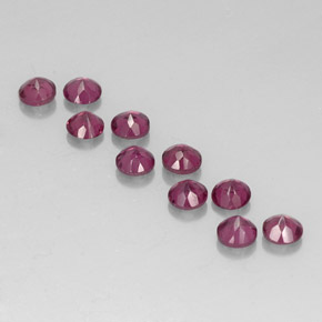  ct natürliche roter Rhodolith-Edelsteine, Rundschliff, VVS-VS