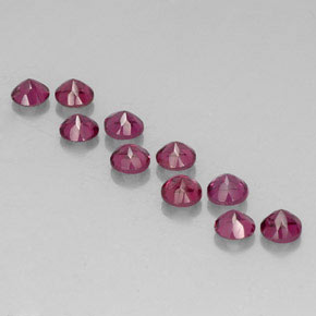  ct natürliche roter Rhodolith-Edelsteine, Rundschliff, VVS-VS
