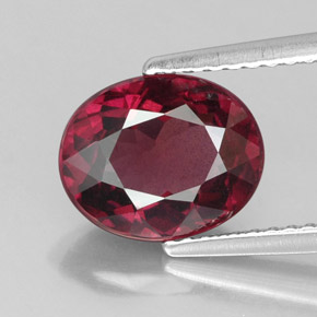 2,96 ctw natürlicher roter Rhodolith, Oval Schliff, VS
