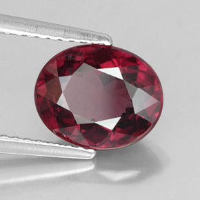 2,96 ctw natürlicher roter Rhodolith, Oval Schliff, VS