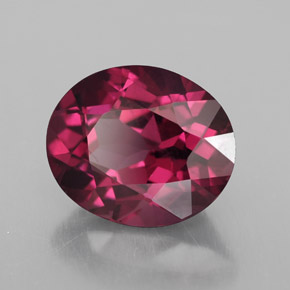 1,77 ctw natürlicher roter Rhodolith, Oval Schliff, VS-SI