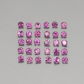  ct natürliche roter Rhodolith-Edelsteine, Rundschliff, VVS-VS