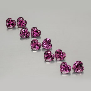 2,95 ct natürliche roter Rhodolith-Edelsteine, Herzform, VVS-VS