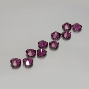 2,95 ct natürliche roter Rhodolith-Edelsteine, Herzform, VVS-VS