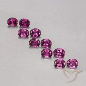 4.64ctw Natürlicher dunkellila Rhodolith-Granat, Oval, VS