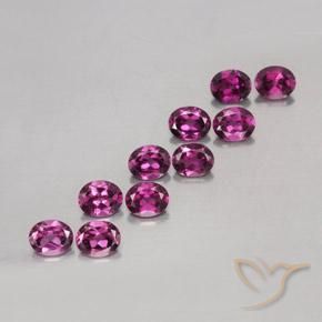 4.64 ct natürliche dunkellila Rhodolith-Granat-Edelsteine, Oval, VS